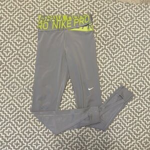 Grey Nike Pro Leggings